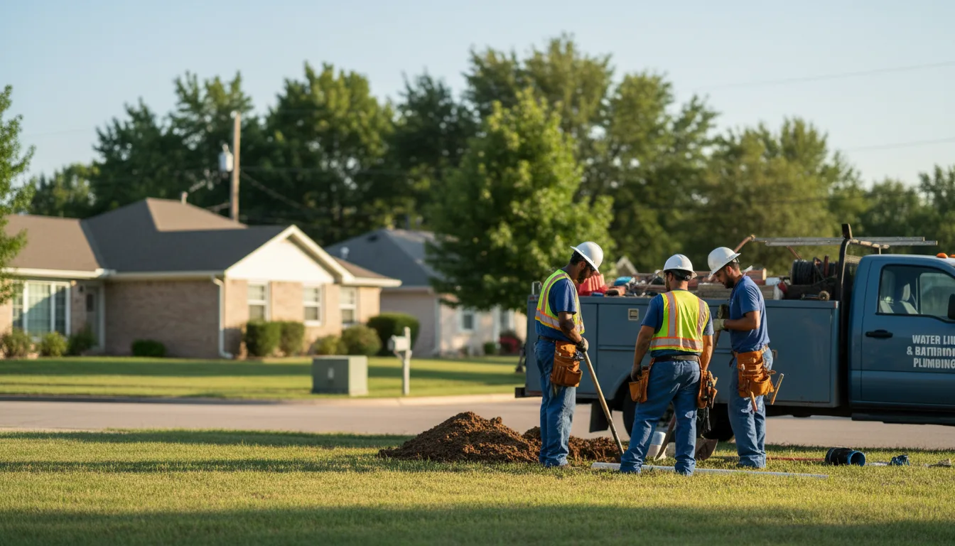 Residential water line and bathroom plumbing service in Dexter, KY